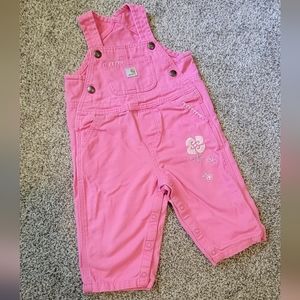 Carhartt Girl's Loose Fit Canvas Overalls Flowers